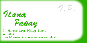 ilona papay business card