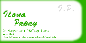 ilona papay business card